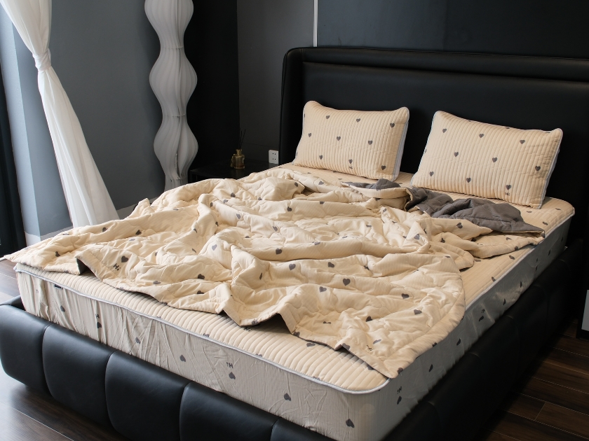 Bộ chăn ga cotton đũi cao cấp – Mềm mát, thoáng khí tự nhiên