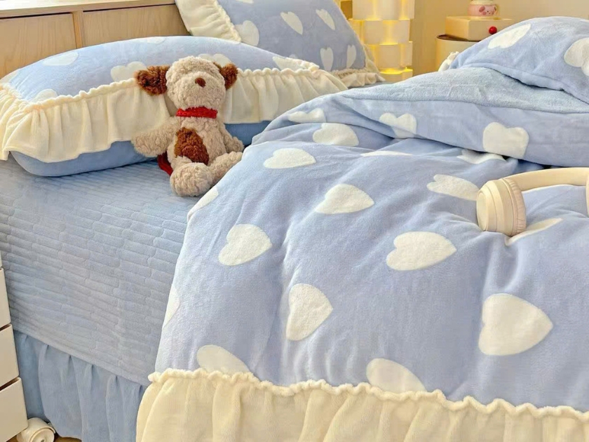 chăn ga nỉ Bộ chăn ga nỉ dành cho mùa đông – Ấm áp, mềm mịn, sang trọng - Ảnh 4